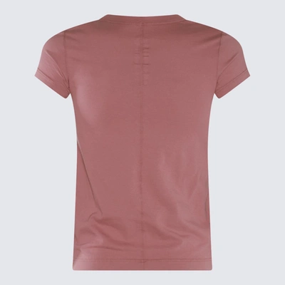 Shop Rick Owens Dusty Pink Cotton T-shirt
