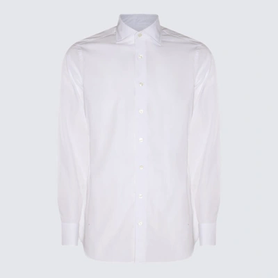 Shop Lardini White Cotton Shirt