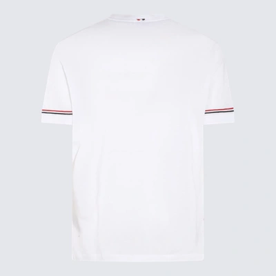 Shop Thom Browne White, Red And Blue Cotton T-shirt