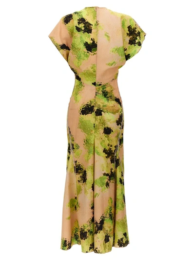 Shop Victoria Beckham Floral Printed Dress In Multicolor