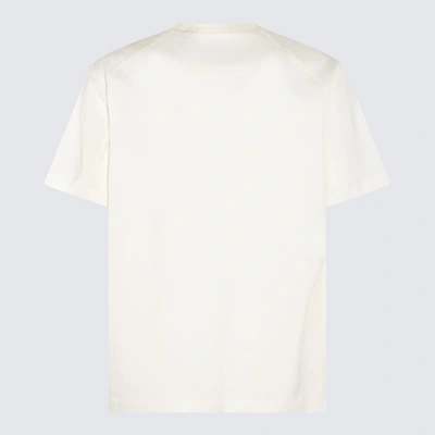 Shop Y-3 Cream And Black Cotton T-shirt In Beige