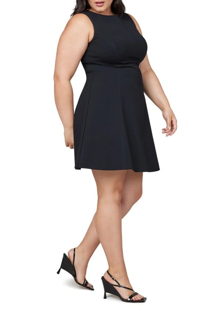 Shop Spanx Perfect Fit & Flare Minidress In Classic Black