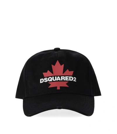 Shop Dsquared2 D2 Leaf Black Baseball Cap