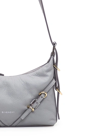 Shop Givenchy Voyou Mini Bag In Grey