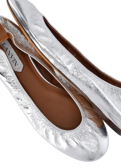 Shop Lanvin Flat Shoes Silver