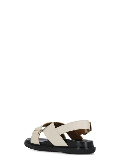 Shop Marni Sandals Ivory