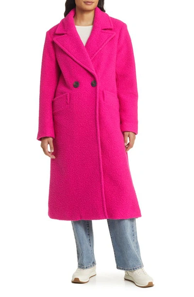 Shop Bcbgeneration Longline Coat In Bright Pink