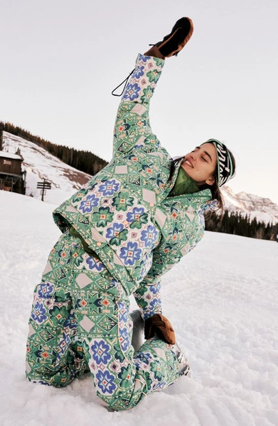 Shop Fp Movement By Free People Bunny Slope Puffer Jacket In Green Print