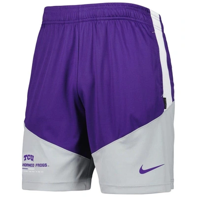 Shop Nike Purple/gray Tcu Horned Frogs Performance Player Shorts