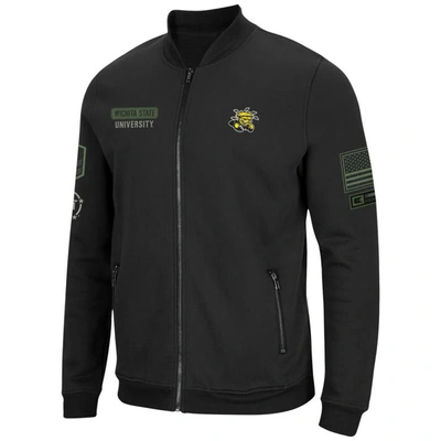 Shop Colosseum Black Wichita State Shockers Oht Military Appreciation High-speed Bomber Full-zip Jacket