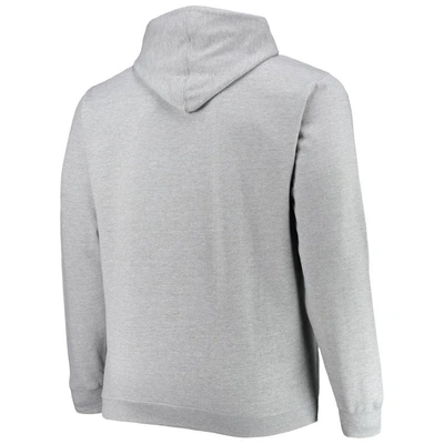 Shop Profile Heathered Gray Chicago Bulls Big & Tall Heart & Soul Pullover Hoodie In Heather Gray