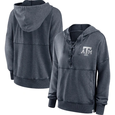 Shop Fanatics Branded Heathered Charcoal Texas A&m Aggies Overall Speed Lace-up Pullover Hoodie In Heather Charcoal