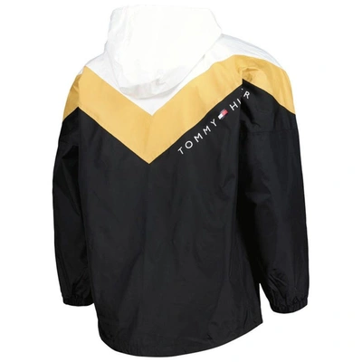 Shop Tommy Hilfiger Black/gold Vegas Golden Knights Staci Half-zip Windbreaker Jacket