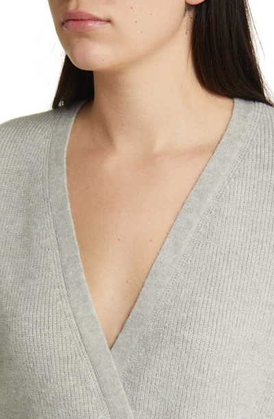 Shop Wayf Sterling Wrap Sweater In Light Grey