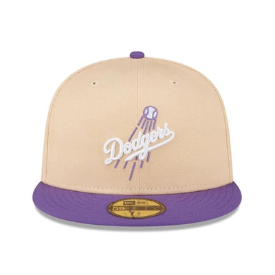 Shop New Era Peach/purple Los Angeles Dodgers 1988 World Series Side Patch 59fifty Fitted Hat In Orange