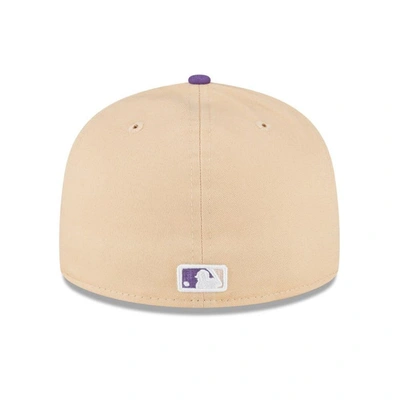 Shop New Era Peach/purple Los Angeles Dodgers 1988 World Series Side Patch 59fifty Fitted Hat In Orange