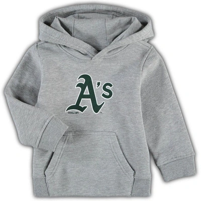 Shop Outerstuff Toddler Gray Oakland Athletics Primary Logo Pullover Hoodie