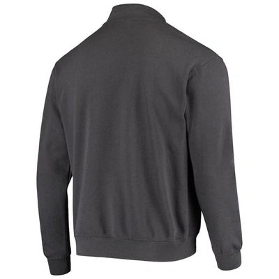Colosseum Men's Big And Tall Charcoal Stanford Cardinal Tortugas Logo Quarter-zip Jacket In Charcoal