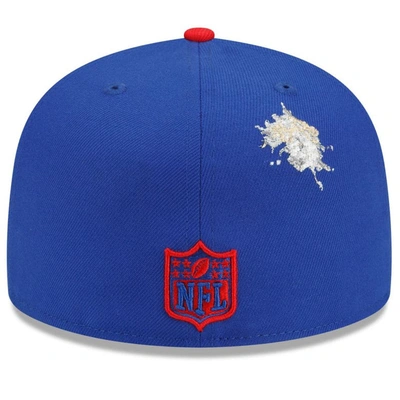 Shop New Era X Staple New Era Royal/red Buffalo Bills Nfl X Staple Collection 59fifty Fitted Hat