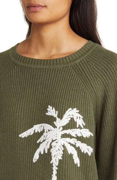 Shop Tommy Bahama Breezy Palm Crewneck Sweater In Palm Verde Heather