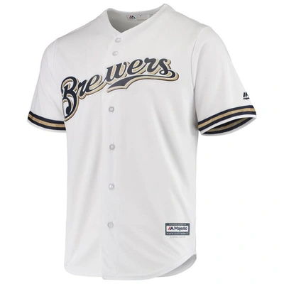 Shop Majestic White Milwaukee Brewers Team Official Jersey