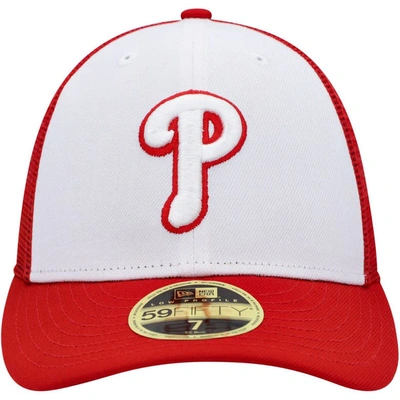 Shop New Era White/red Philadelphia Phillies 2023 On-field Batting Practice Low Profile 59fifty Fitted Ha