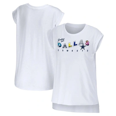Shop Wear By Erin Andrews White Dallas Cowboys Greetings From Muscle T-shirt