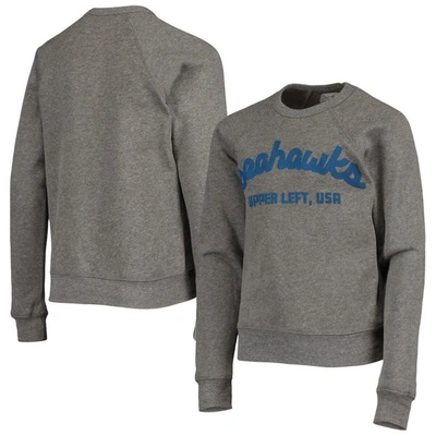 Shop The Great Pnw Youth  Heathered Gray Seattle Seahawks Pacific Script Pullover Sweatshirt In Heather Gray