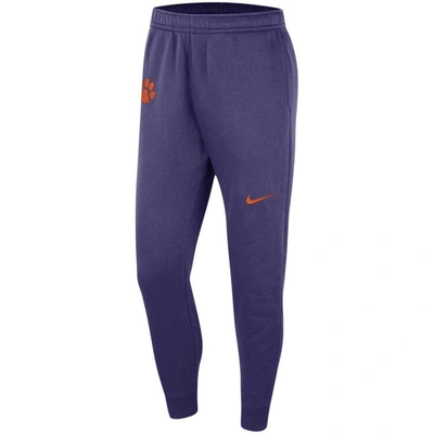 Shop Nike Purple Clemson Tigers Club Fleece Pants