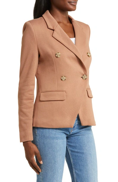 Gibsonlook Double Breasted Cotton Blend Blazer In New Cork