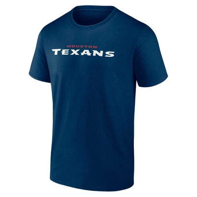 Shop Profile Navy Houston Texans Big & Tall Two-sided T-shirt