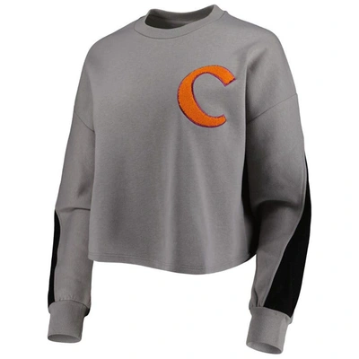 Shop Gameday Couture Gray Clemson Tigers Back To Reality Colorblock Pullover Sweatshirt