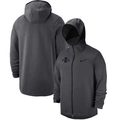 Shop Nike Anthracite Iowa State Cyclones Tonal Showtime Full-zip Hoodie Jacket