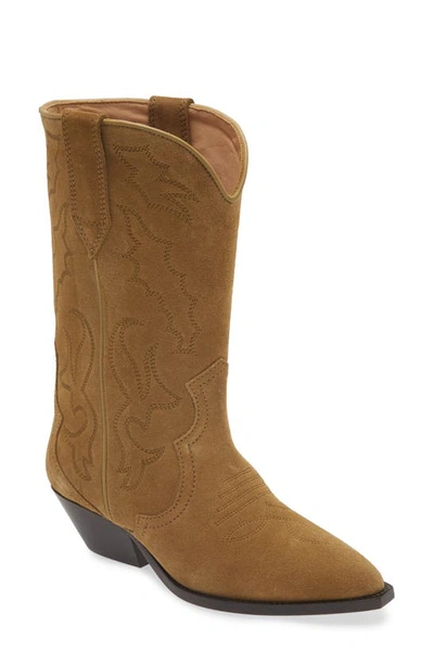 Shop Isabel Marant Duerto Western Boot In Taupe