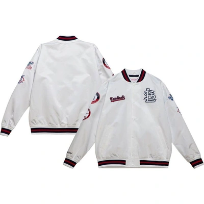 Shop Mitchell & Ness White St. Louis Cardinals City Collection Satin Full-snap Varsity Jacket