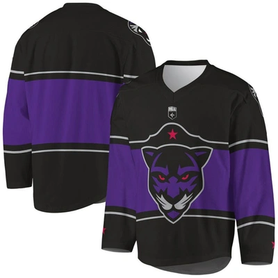 Shop Adpro Sports Youth Black/purple Panther City Lacrosse Club Replica Jersey