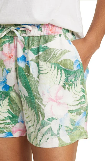 Shop Tommy Bahama Radiant Bay High Waist Linen Shorts In Coconut
