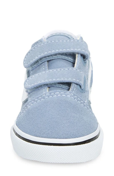 Shop Vans Kids' Old Skool V Sneaker In Color Theory Dusty Blue