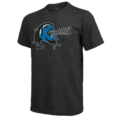 Shop Majestic Threads Cam Newton Black Carolina Panthers Tri-blend Player Graphic T-shirt