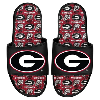 Shop Islide Georgia Bulldogs Team Pattern Gel Slide Sandals In Black