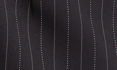 Shop Moon River Pinstripe Long Sleeve Shirtdress In Black