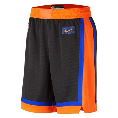 Shop Nike Black New York Knicks 2022/23 City Edition Swingman Shorts