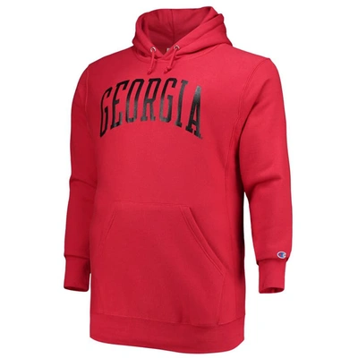 Shop Champion Red Georgia Bulldogs Big & Tall Reverse Weave Fleece Pullover Hoodie Sweatshirt