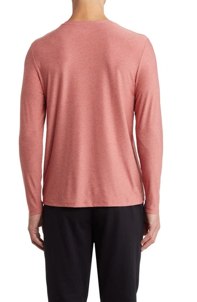 Shop Beyond Yoga Featherweight Always Beyond Long Sleeve Performance T-shirt In Smoked Rose Heather