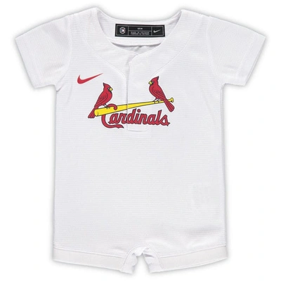 Shop Nike Newborn & Infant  White St. Louis Cardinals Official Jersey Romper