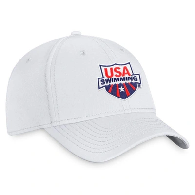 Shop Fanatics Branded White Usa Swimming Flex Fit Hat