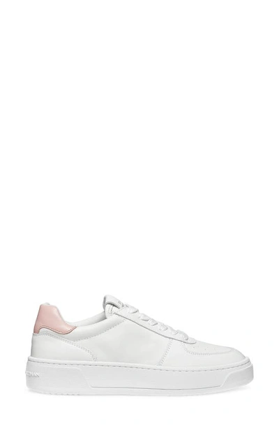 Stuart Weitzman Courtside Sneaker In White/ Pink Leather
