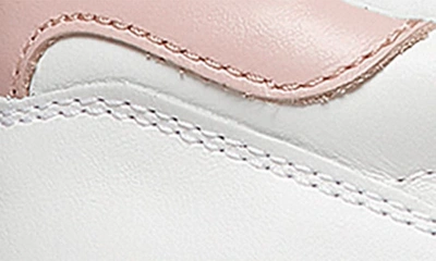 Stuart Weitzman Courtside Sneaker In White/ Pink Leather