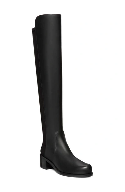 Shop Stuart Weitzman Reserve Bold Boot In Black Leather