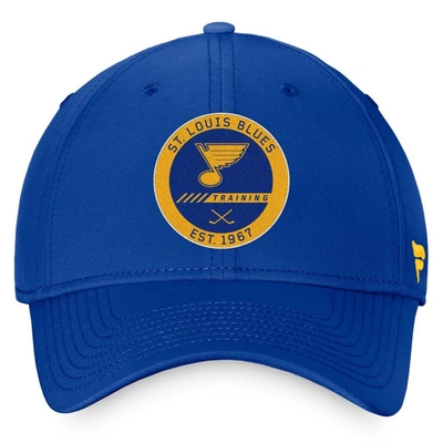 Shop Fanatics Branded Blue St. Louis Blues 2022 Authentic Pro Training Camp Flex Hat